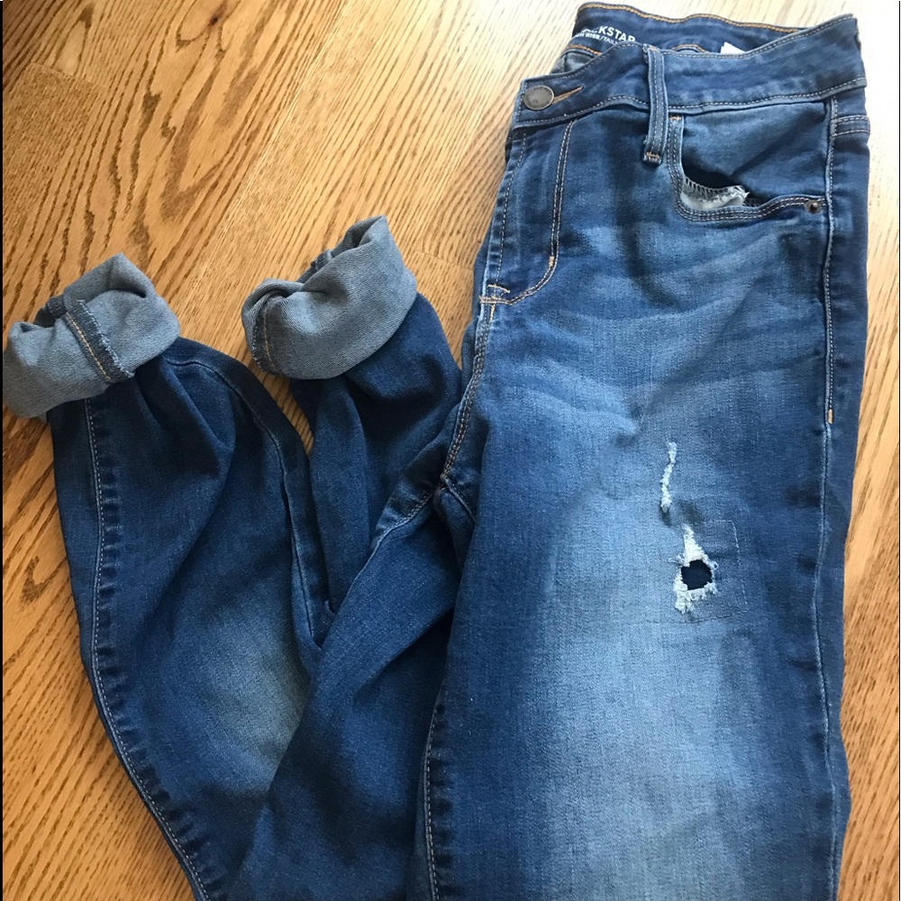 High rise skinny jeans